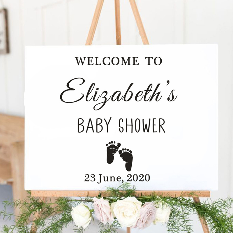 Baby Name Wall Art - Autocollant Mural pour fête prénatale, noms