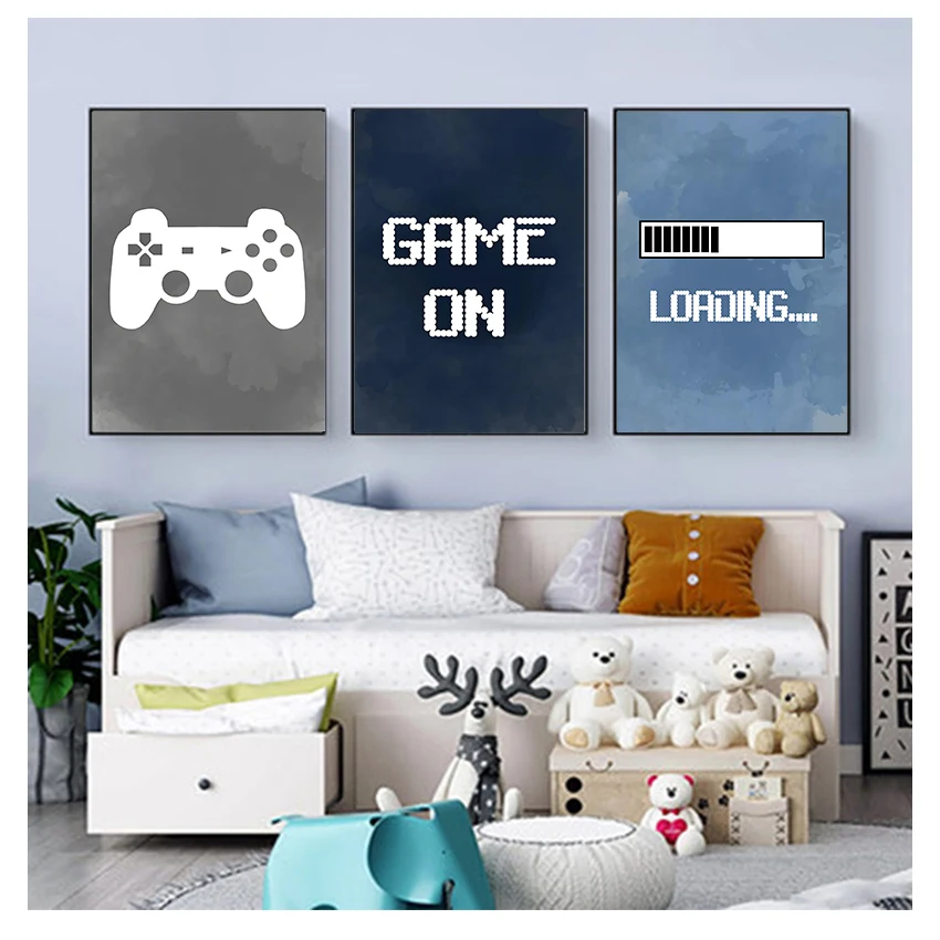 Baby Nursery Wall Art - Décoration murale pour chambre d'enfant garçon,