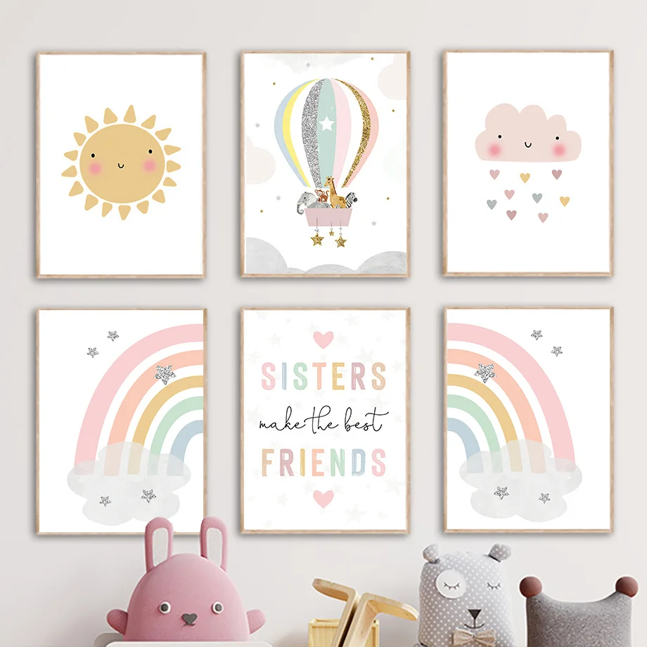 Baby Name Wall Art - Affiches et impressions nordiques pour chambre