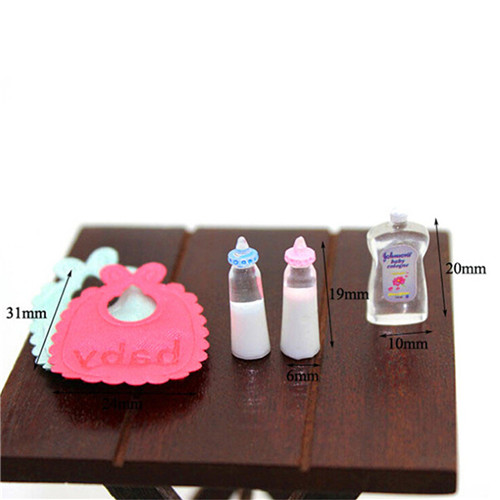 Baby Nursery Sets - Maison de poupées 1:12, biberons miniatures,
