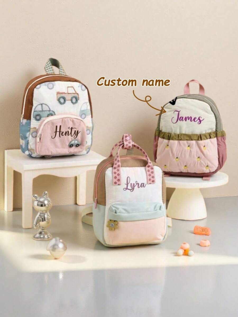 Baby Nursery Backpack - Sac à dos mignon brodé avec