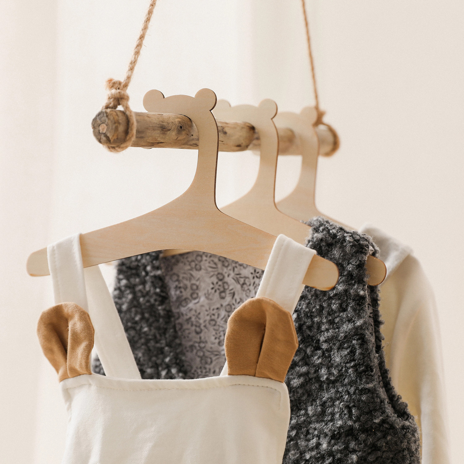 Baby Nursery Uniform - 5/10 pièces Cintres en bois pour