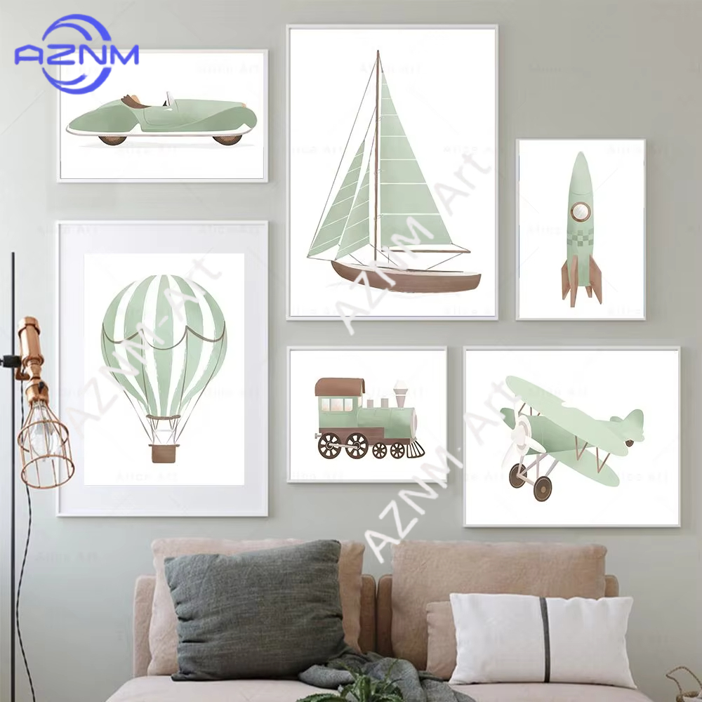 Baby Nursery Wall Art - Affiche murale de voyage pour chambre