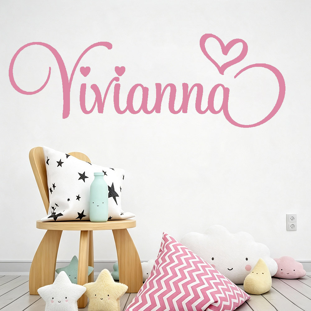 Baby Name Wall Art - Autocollants muraux pour chambres d'enfants, autocollant