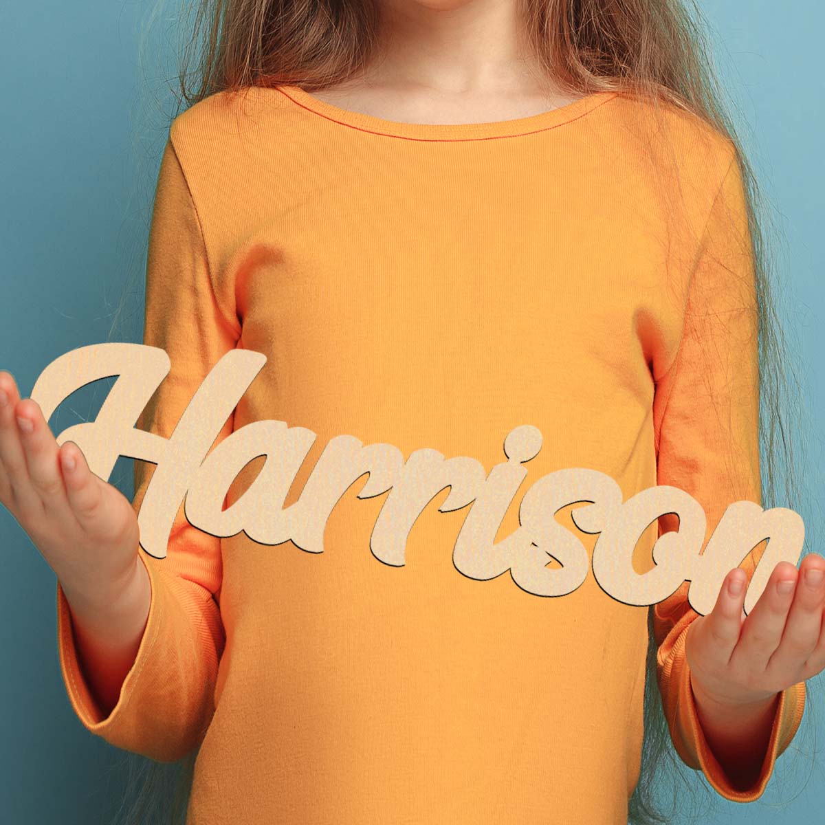 Baby Name Wall Art - Étiquettes nominatives personnalisées en bois massif