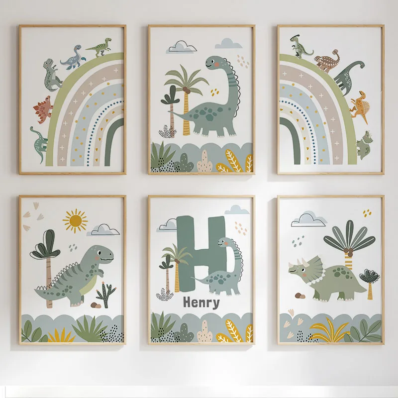 Toile d'art murale avec dinosa - Baby Nursery Wall Art avis et prix