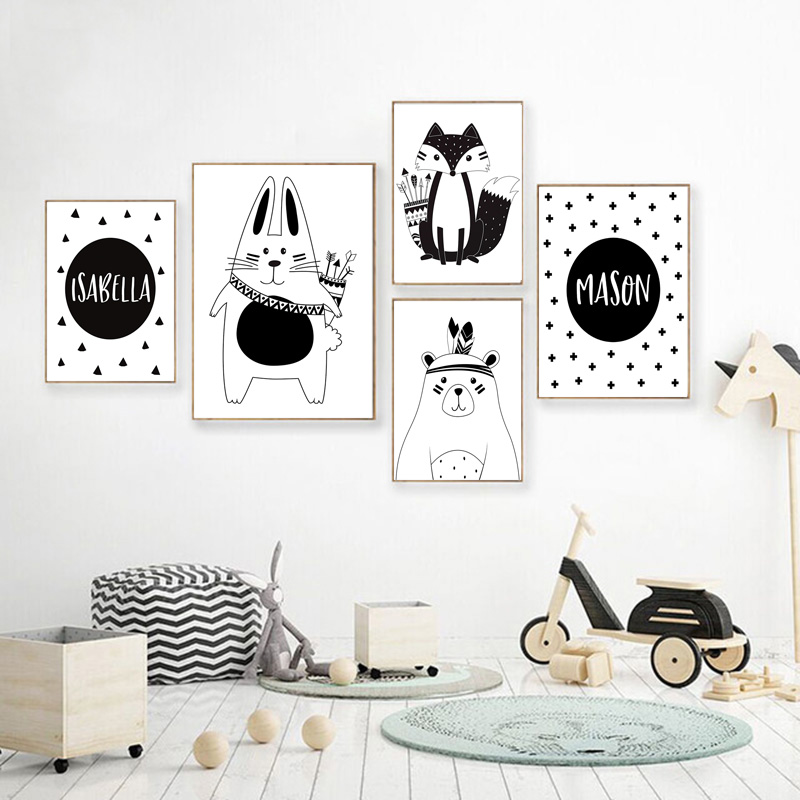 Affiche murale en toile noire  - Baby Name Wall Art avis et prix