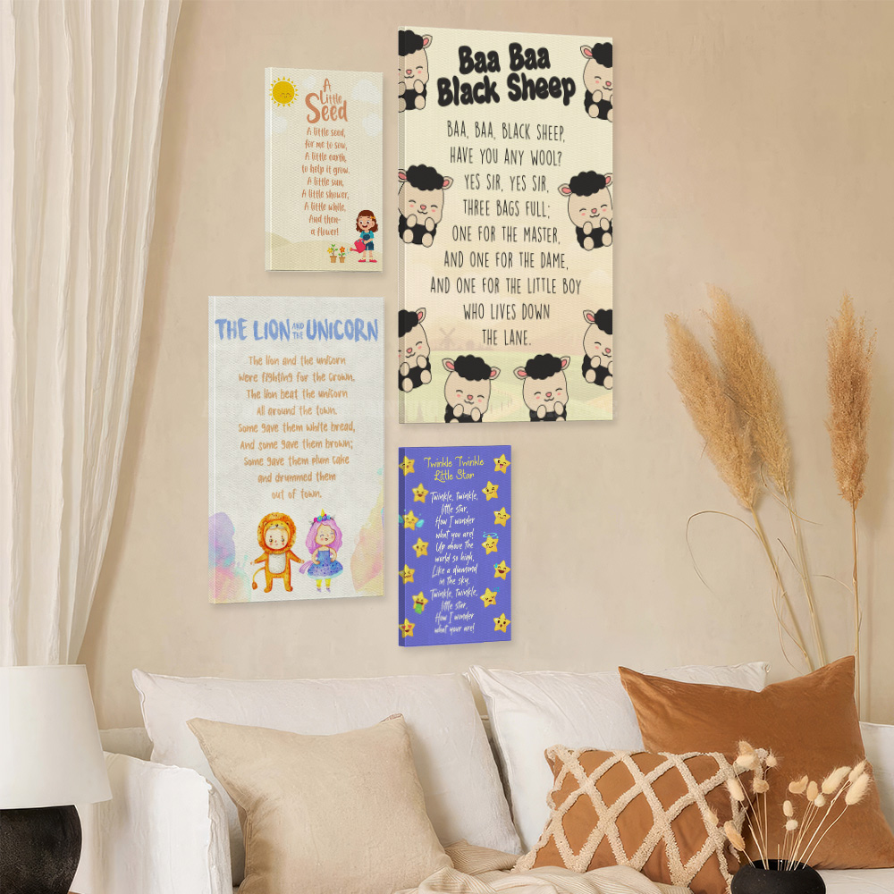 Affiche sur toile avec chanson - Baby Nursery Rhymes avis et prix