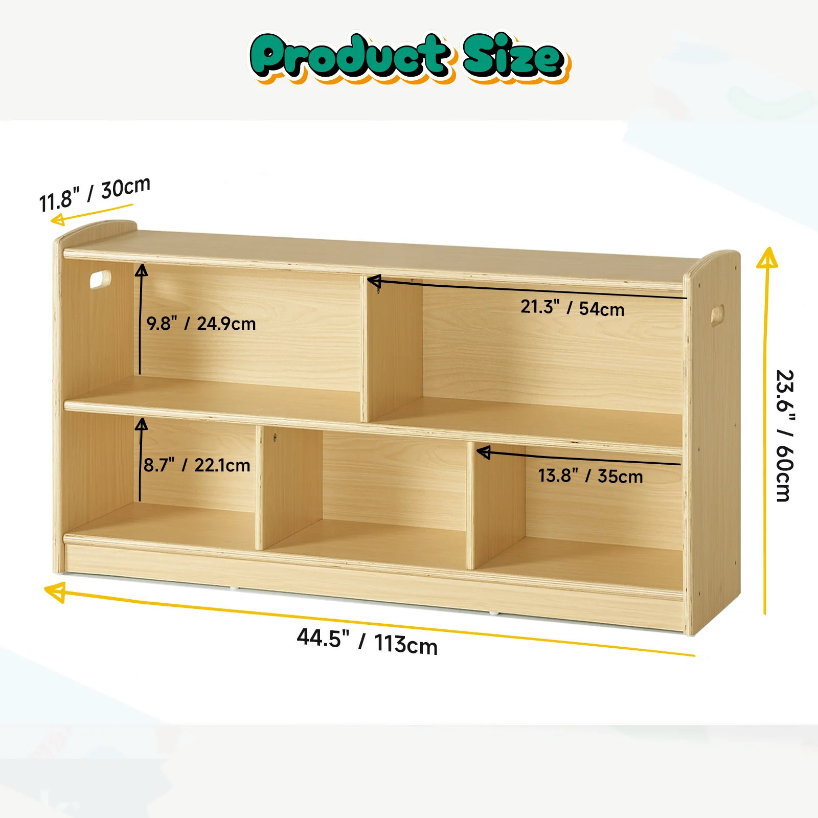 Armoire Montessori en bois à 2 - Baby Bookshelf Small avis et prix