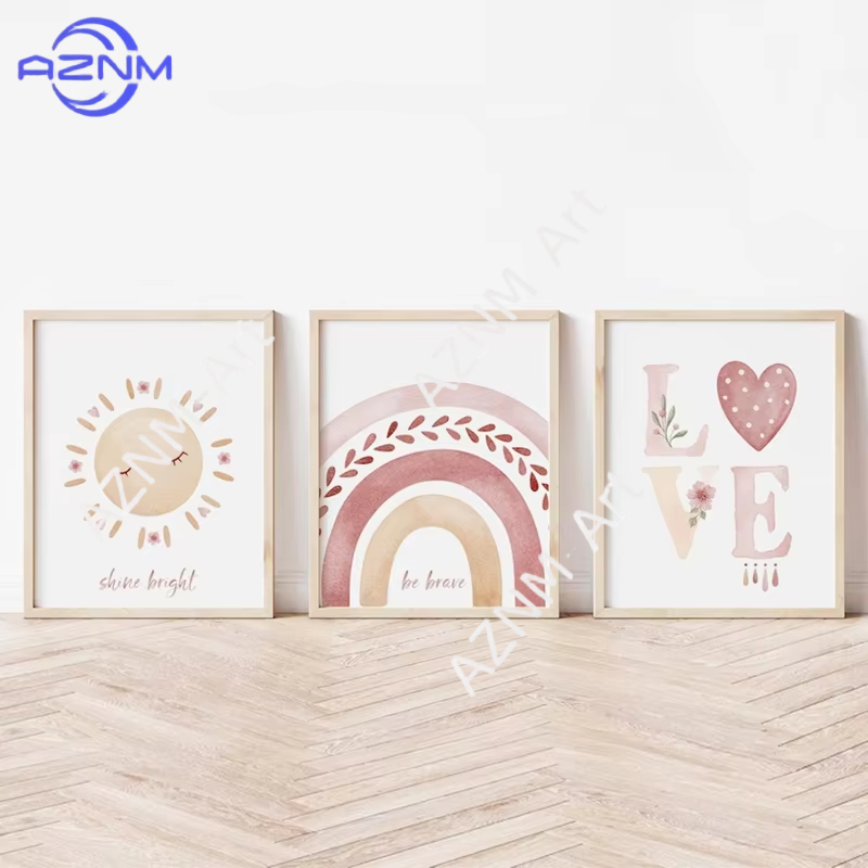 1 pièce/3 pièces Série Arc-en- - Baby Nursery Wall Art avis et prix