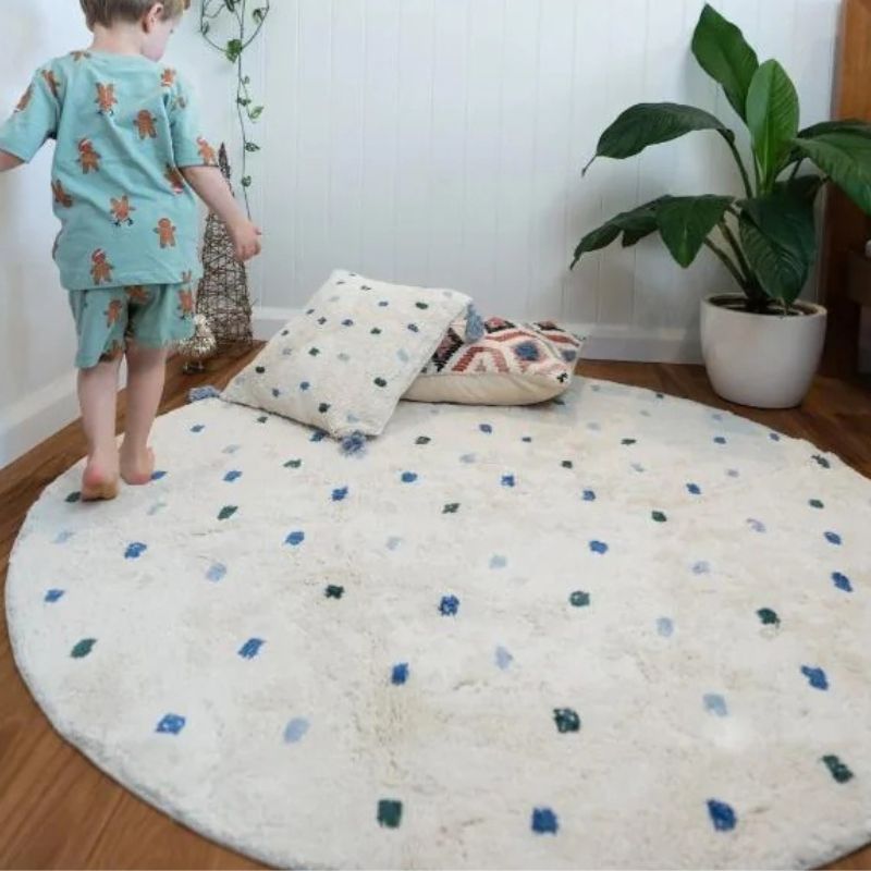 Tapis moelleux à pois pour enf - Baby Nursery Carpet avis et prix