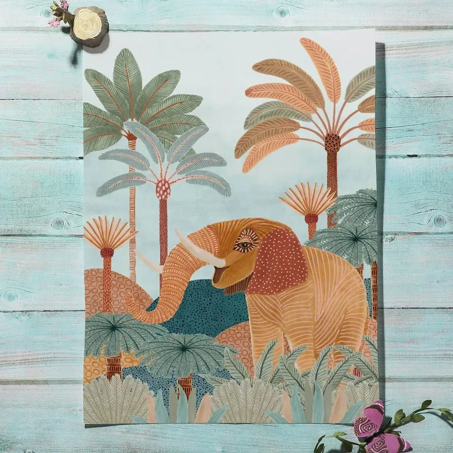 Peinture sur toile d'animaux d - Baby Nursery Tree avis et prix