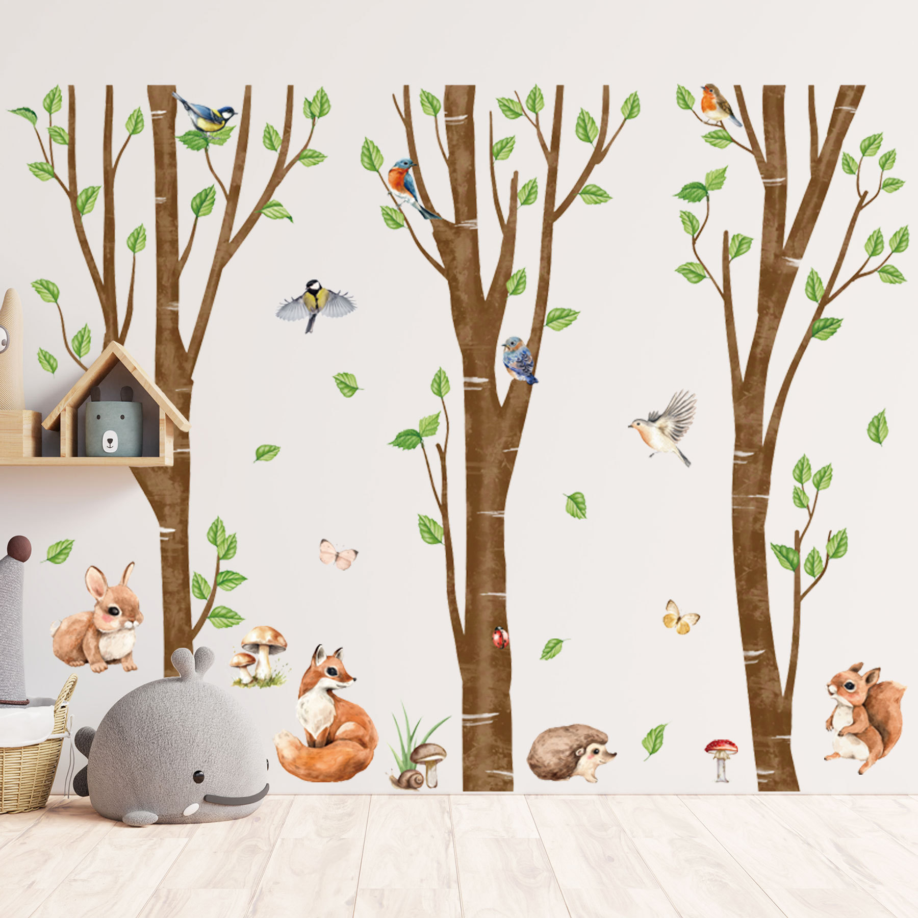 Grand autocollant mural d'anim - Baby Nursery Jungle Wallpaper avis et prix