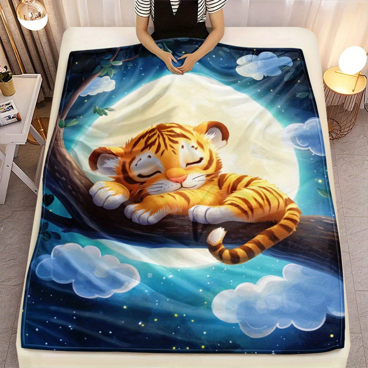 Couverture en flanelle, tigre  - Baby Nursery Tree avis et prix
