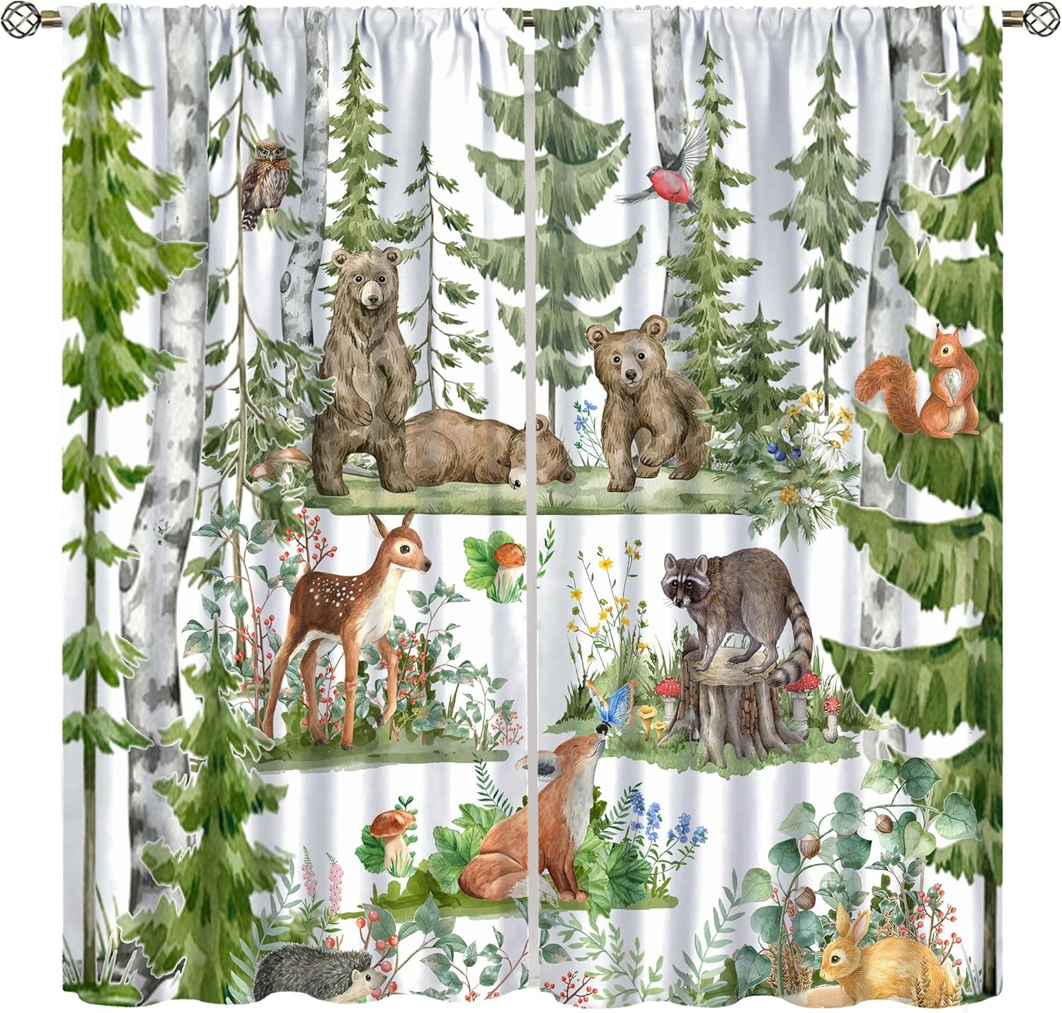 Rideaux d'animaux de la forêt  - Baby Nursery Tree avis et prix