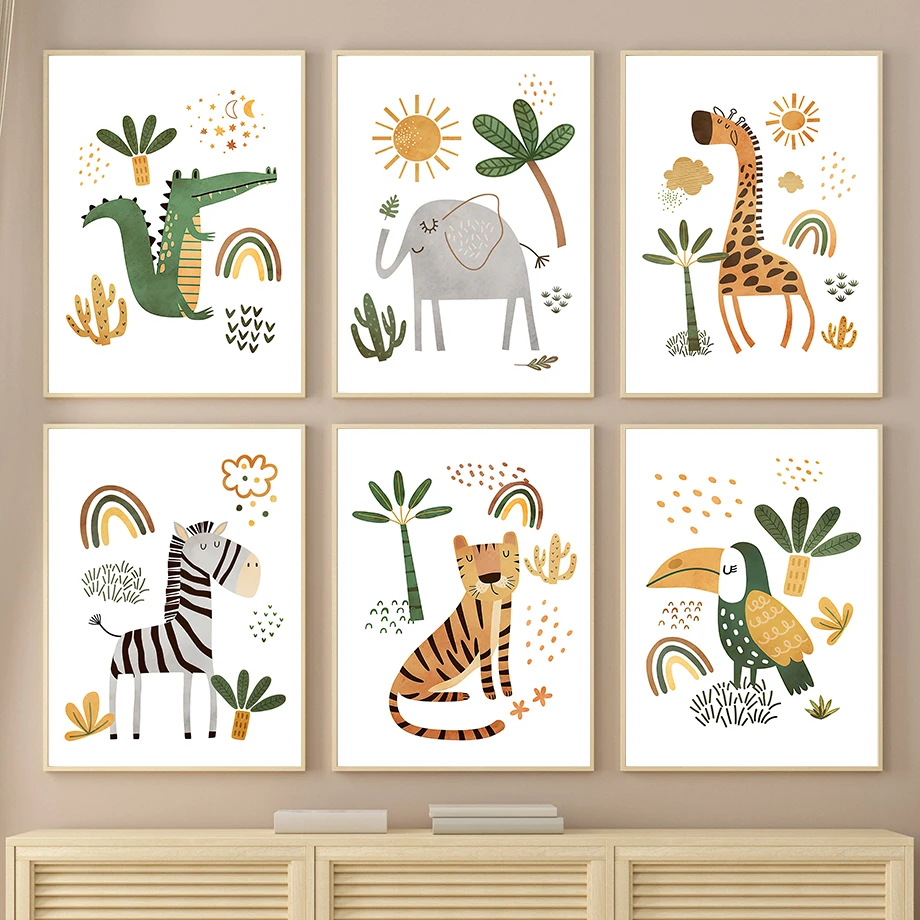 Toile d'art mural girafe, élép - Baby Zebra Nursery avis et prix
