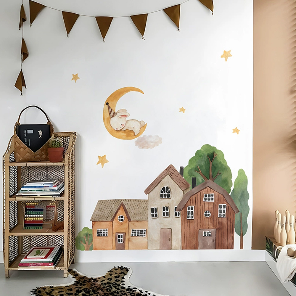 Tissu dessin animé forêt Vinta - Baby Nursery Wall Art avis et prix