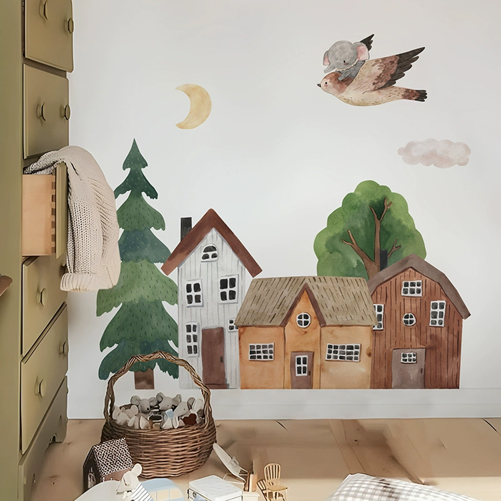 Tissu dessin animé forêt Vinta - Baby Nursery Wall Art avis et prix