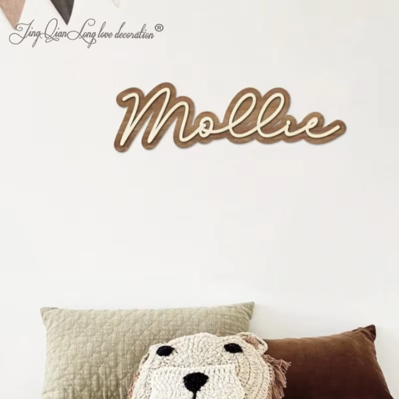 Panneau de nom en bois personn - Baby Nursery Modern avis et prix