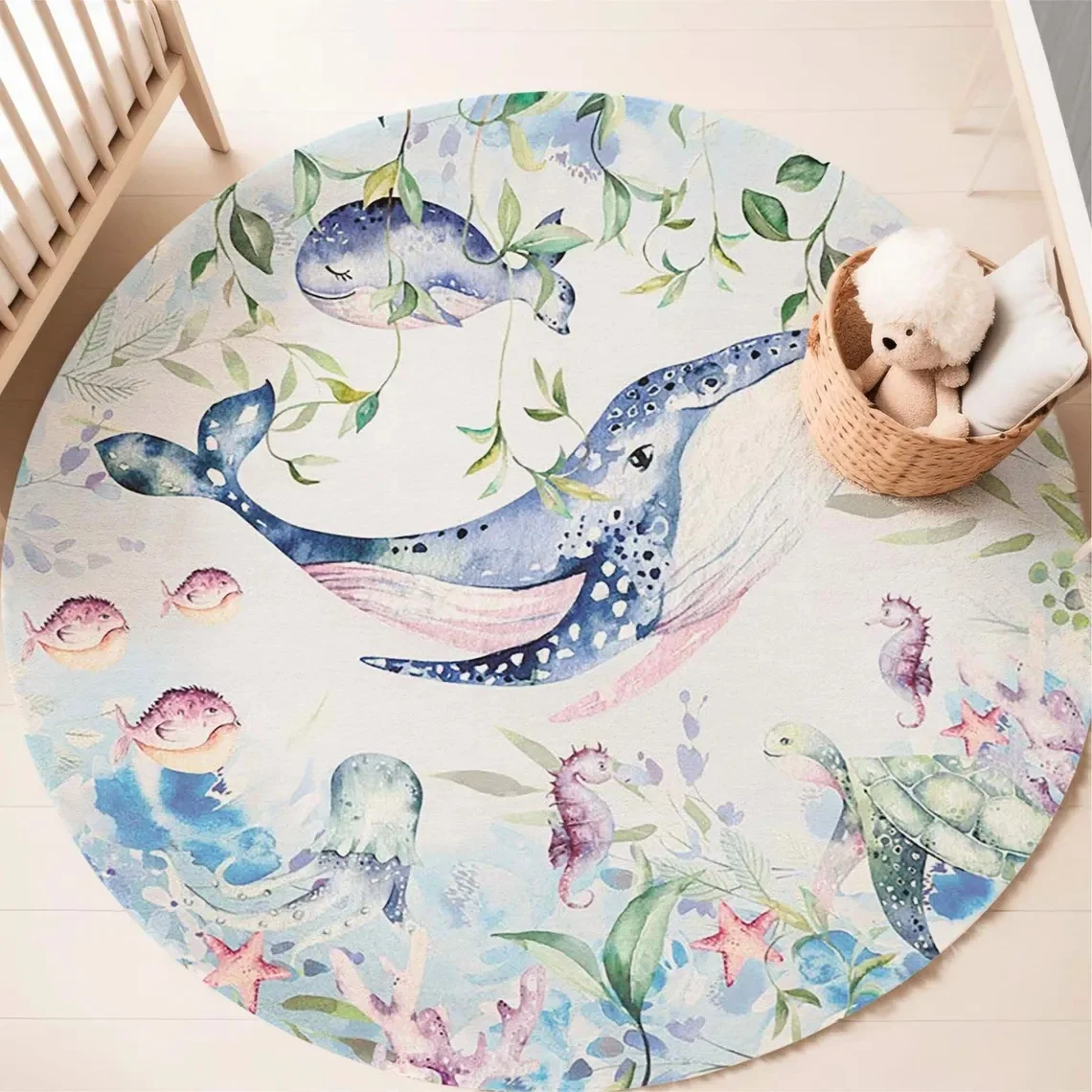 Tapis rond bleu marine pour sa - Baby Nursery Carpet avis et prix